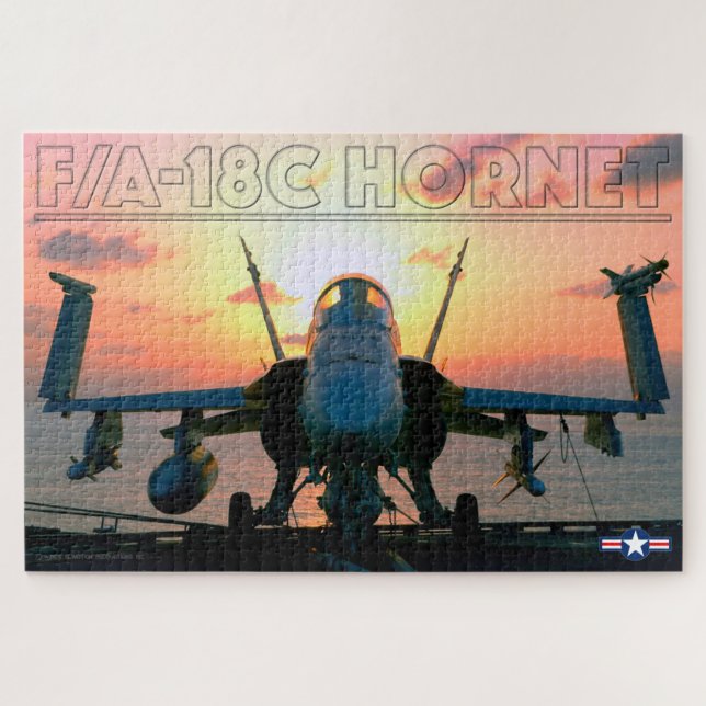 Quebra-cabeça SUNSET DE HORNET F/A-18C (20x30 POLEGADAS) (Horizontal)
