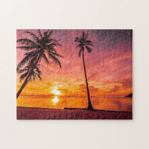 Quebra-cabeça Sunset de praia
