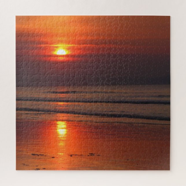 Quebra-cabeça Sunset de praia em blaszinho - 20x20 - 676 pcs (Vertical)