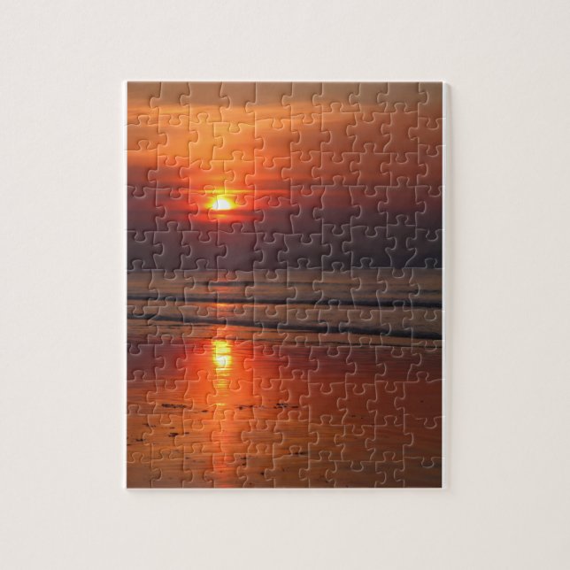 Quebra-cabeça Sunset de praia em blaszinho - 8x10 - 110 pcs. (Vertical)