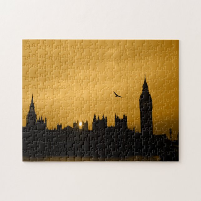 Quebra-cabeça Sunset em Westminster - Big Ben-London-Quebra-cabe (Horizontal)
