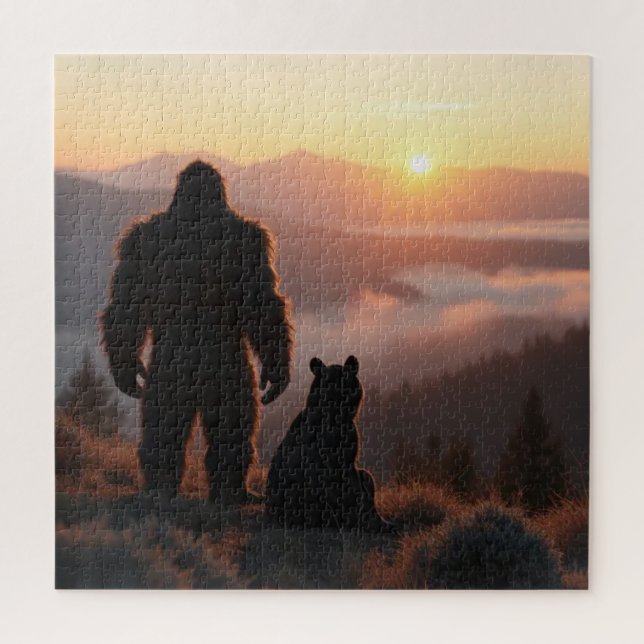 Quebra-cabeça Sunset Guardians: Young Bigfoot & Cub  (Vertical)