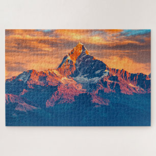 Quebra-cabeça Sunset Himalaya Snow Mounts Nepal Viagem