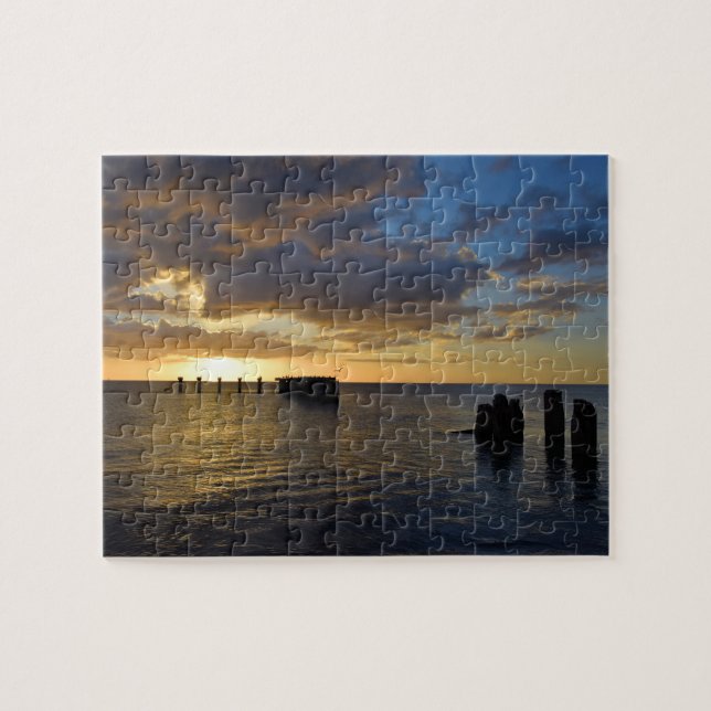 Quebra-cabeça Sunset na Costa do Golfo - 8x10 - 110 pcs (Horizontal)