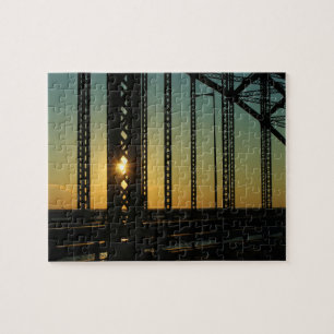 Quebra-cabeça Sunset na ponte Robert Moses Long Island NY