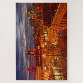 Quebra-cabeça Sunset no Kansas City Plaza Lights