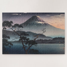 Quebra-cabeça Sunset no lago Saiko por Tsuchiya Koitsu