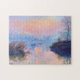 Quebra-cabeça Sunset no Sena em Lavacourt Monet Fine Art
