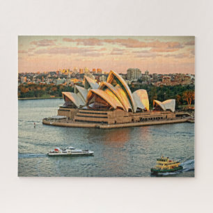 Quebra-cabeça Sunset on the Sydney Opera House - 16x20 - 520 pcs