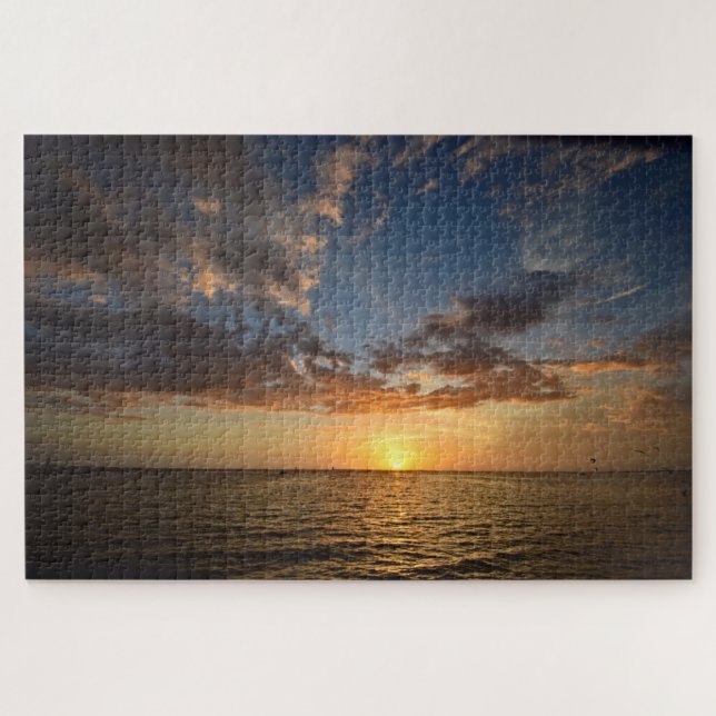 Quebra-cabeça Sunset on the Water - 20x30 - 1014 pcs (Horizontal)