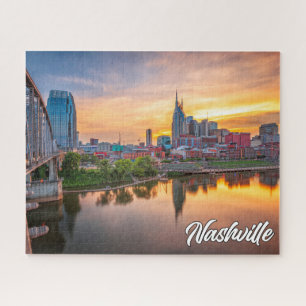 Quebra-cabeça Sunset Over Beauful Nashville, Tennessee, EUA