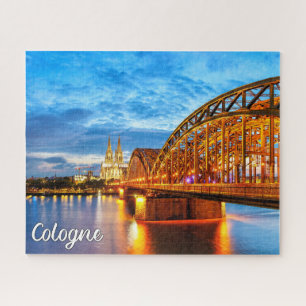 Quebra-cabeça Sunset Over Cologne, Alemanha