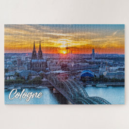 Quebra-cabeça Sunset Over Cologne, Alemanha