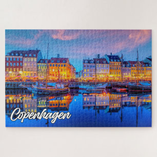 Quebra-cabeça Sunset Over Copenhagen, Dinamarca