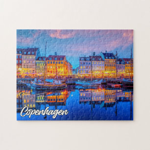 Quebra-cabeça Sunset Over Copenhagen, Dinamarca