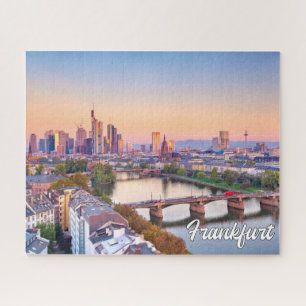 Quebra-cabeça Sunset Over Frankfurt, Alemanha