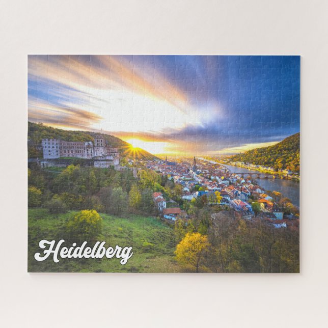 Quebra-cabeça Sunset Over Heidelberg, Alemanha (Horizontal)