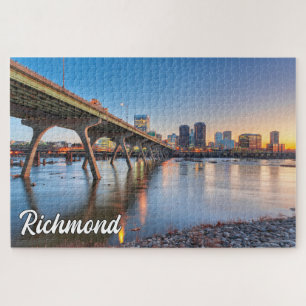 Quebra-cabeça Sunset Over Richmond, Virginia, Estados Unidos