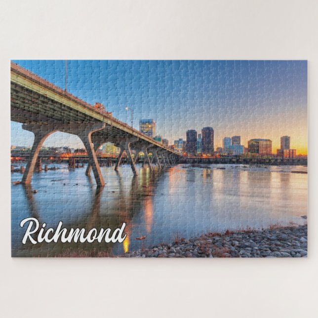 Quebra-cabeça Sunset Over Richmond, Virginia, Estados Unidos (Horizontal)