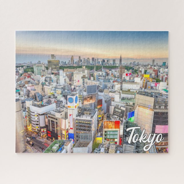 Quebra-cabeça Sunset Over Tokyo, Japão (Horizontal)