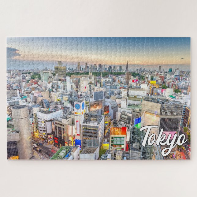 Quebra-cabeça Sunset Over Tokyo, Japão (Horizontal)