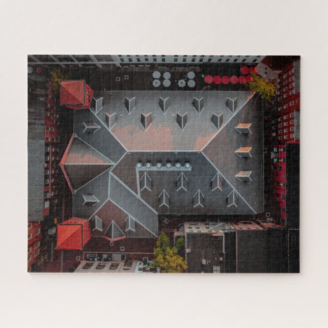 Quebra-cabeça Sunset quente no topo do mercado em agosto (Horizontal)