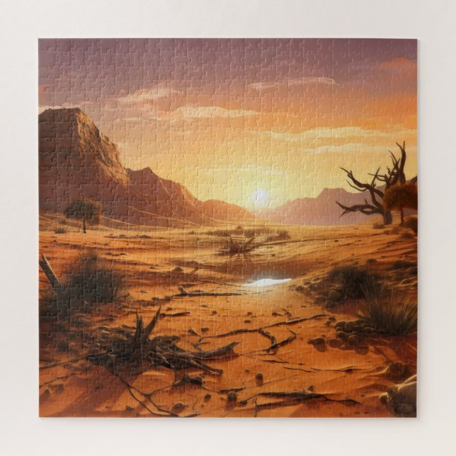 Quebra-cabeça Sunset sobre Deserto (Vertical)