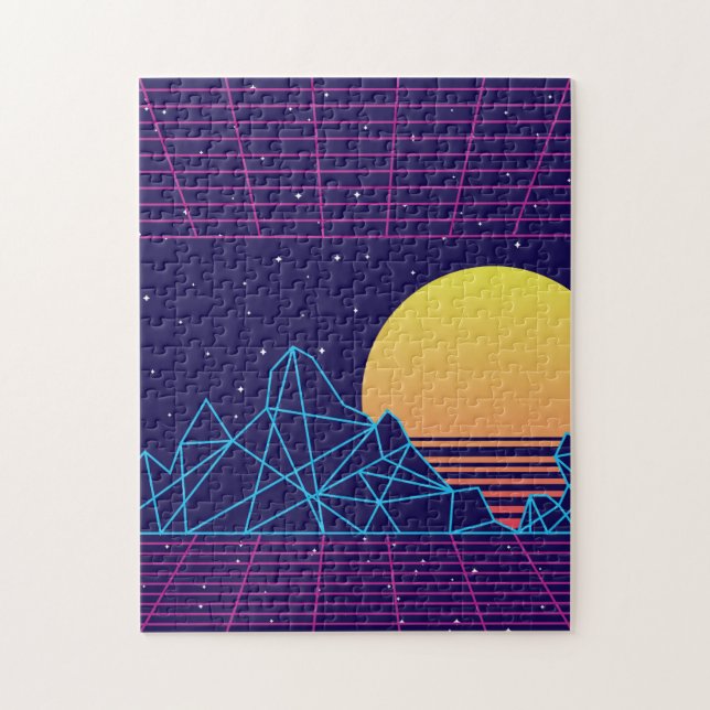 Quebra-cabeça Sunset Vaporwave (Vertical)