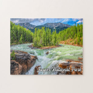 Quebra-cabeça Sunwapta Falls, Jasper National Park
