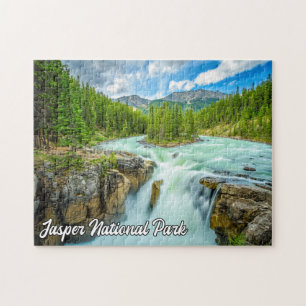 Quebra-cabeça Sunwapta Falls, Jasper National Park