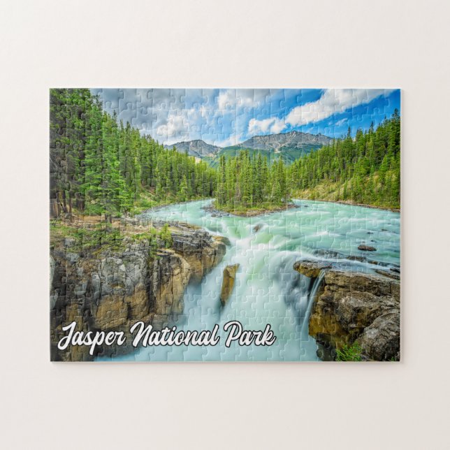 Quebra-cabeça Sunwapta Falls, Jasper National Park (Horizontal)