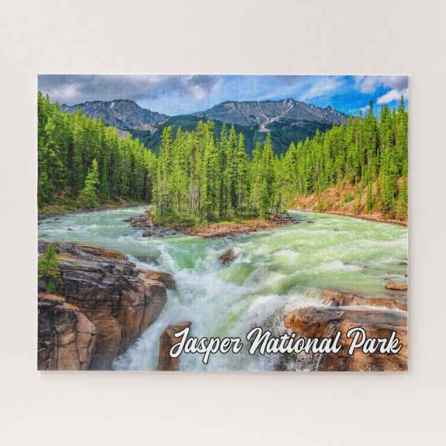 Quebra-cabeça Sunwapta Falls, Jasper National Park (Horizontal)