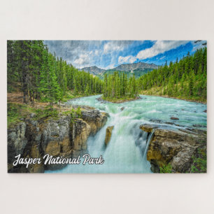 Quebra-cabeça Sunwapta Falls, Jasper National Park