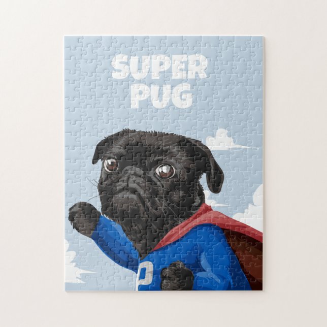 Quebra-cabeça Super Pug (Vertical)