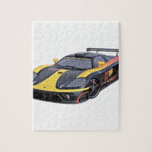 Quebra-cabeça Supercarro no preto e no amarelo