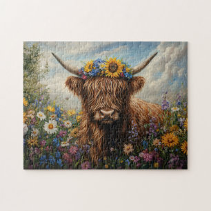Quebra-cabeça Superfície Vaca Flor Selvagem