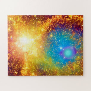 Quebra-cabeça Supernova Fantasia Dourada e Roxa