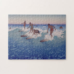 Quebra-cabeça "Surf-Cavaleiros, Honolulu" - Charles W. Bartlett