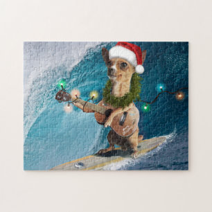 Quebra-cabeça Surfe em Chihuahua no Natal