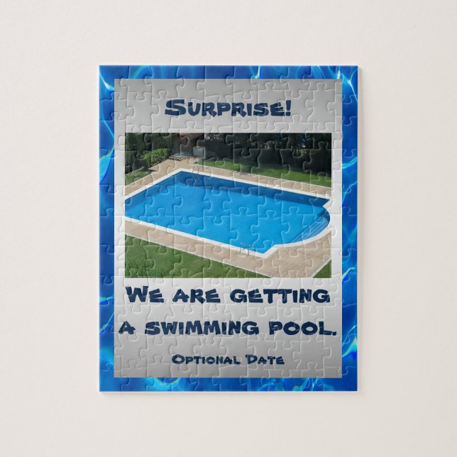 Quebra-cabeça Surpresa personalizada da piscina (Vertical)