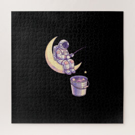 Quebra-cabeça Surreal Astronaut Fishing for Stars Wall Art -