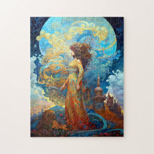 Quebra-cabeça Surreal Deusa Rainha Fantasia Art