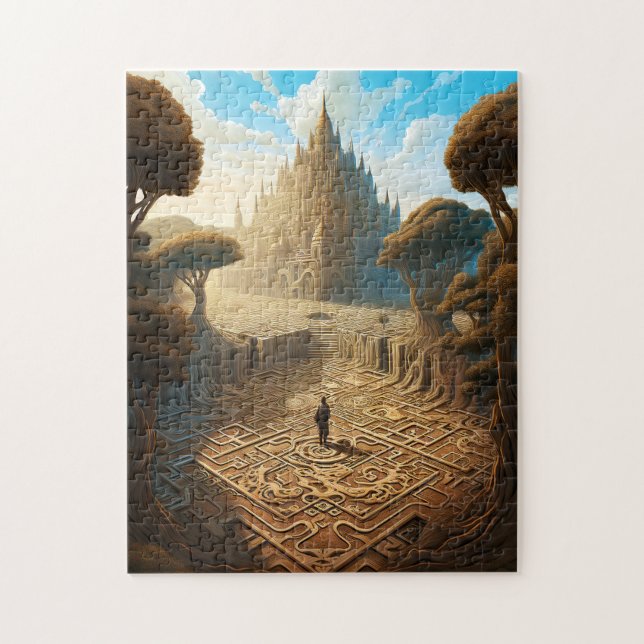 Quebra-cabeça Surreal Maze Castle Landscape Fantasy Art (Vertical)