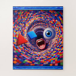 Quebra-cabeça Surreal, mosaic vortex, trippy eye and mouth