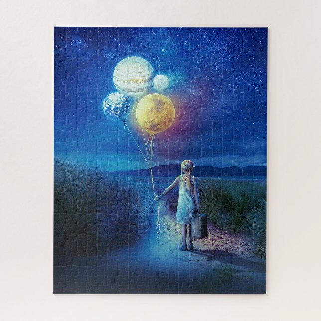 Quebra-cabeça Surreal se movendo para seu futuro (Vertical)