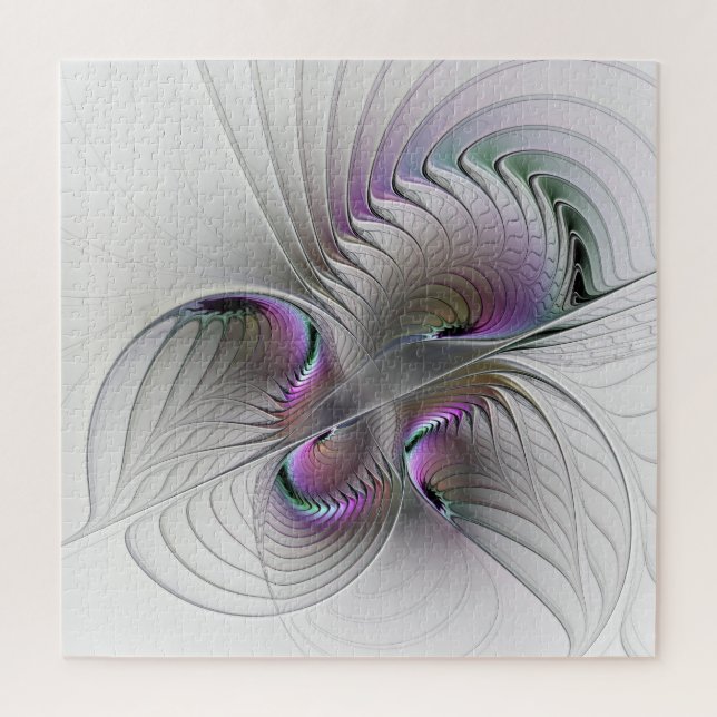Quebra-cabeça Surreal Shy Beauty Modern Abstrato Fractal Art (Vertical)
