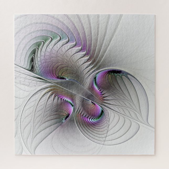 Quebra-cabeça Surreal Shy Beauty Modern Abstrato Fractal Art (Vertical)