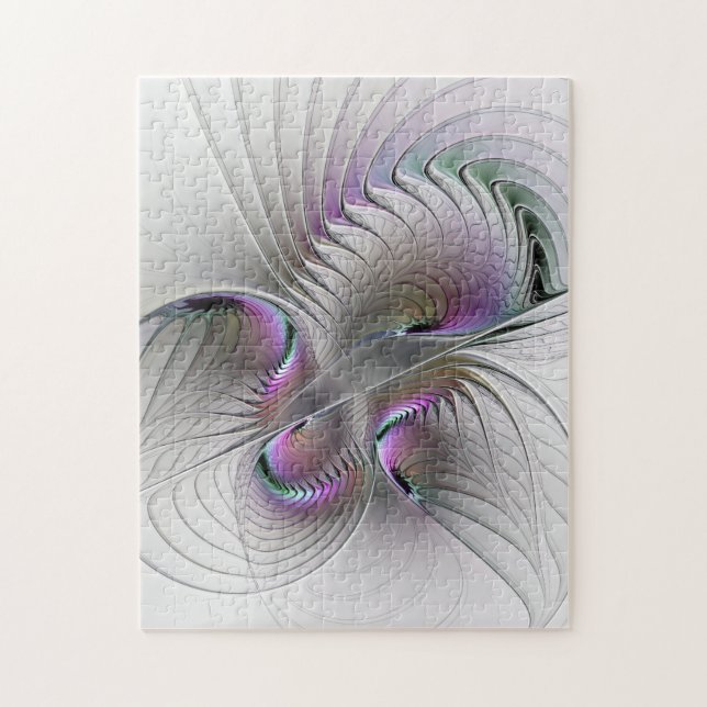 Quebra-cabeça Surreal Shy Beauty Modern Abstrato Fractal Art (Vertical)