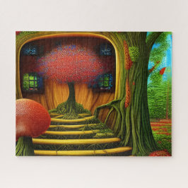 Quebra-cabeça Surreal Tree House Na Floresta