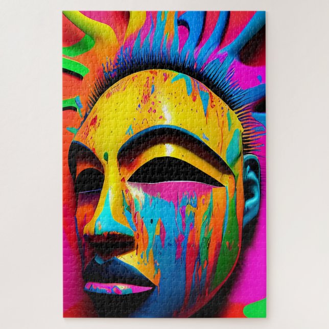Quebra-cabeça Surrealista do rosto Ken Gage (Vertical)